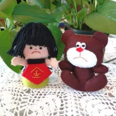 ❤フェルト人形ミニ⭐五月の金太郎&くま❤ハンドメイド、Used