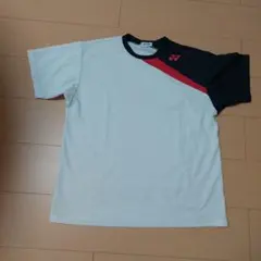 YONEX バドミントン シャツ M ホワイト/ブラック/レッド