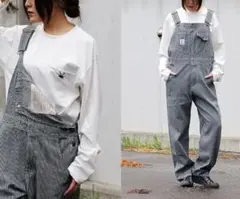L 新品 BEN DAVIS OVERALL オーバーオール ヒッコリー グレー - メルカリ
