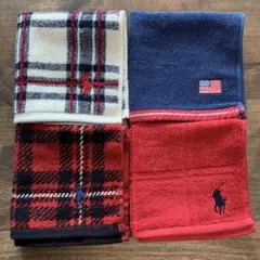 ラルフローレンハンドタオル 4枚セット Dセット