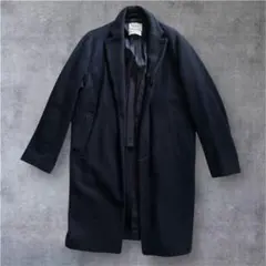 YAECA メルトンチェスターコートS NAVY