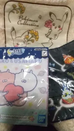 ポケモンコレクション &うさまる他ハンドタオル３枚セット
