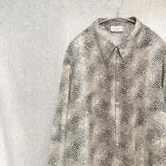 美品✦CANDA ヴィンテージ古着 アニマル柄シャツブラウス グラデーションのサムネイル
