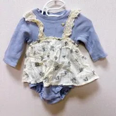 petit main 小花柄ロンパース