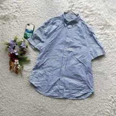 ノーティカ 半袖シャツ L チェック ボタンダウン 刺繍ロゴ ゆるだぼ メンズのサムネイル