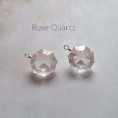 【専用ページ】ローズクォーツ　２ピース　チャームにて