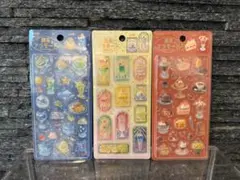 【正規品】女子文具博 BGM 喫茶アラモード きゅるるん シール 3点セット