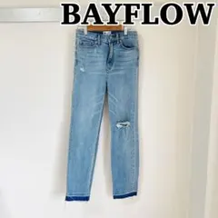 BAYFLOW ベイフロー　ダメージ加工ストレートデニムジーンズ
