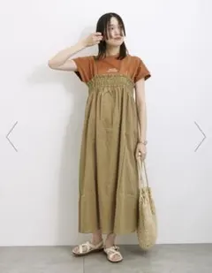 サマンサモスモスブルー ギャザーキャミワンピース SamansaMos2 SM2