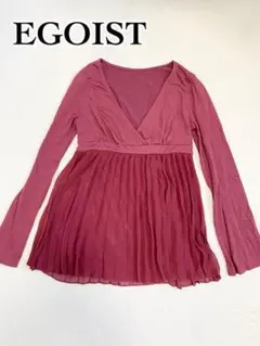 EGOIST プリーツ ワイン カラー 長袖 トップス