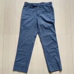 INCOTEX【1AT030 美品】パンツ M位 チェック柄 ビジネス メンズ