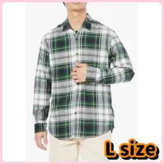 フランネルシャツ 長袖 メンズ チェックシャツ 襟付き