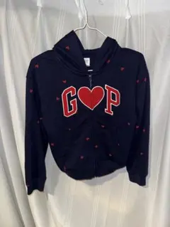 GAP KIDS ネイビー ハート柄 パーカー