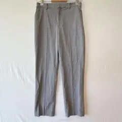 ユニクロ スマートアンクルパンツ M グレンチェック センタープレス 伸縮素材