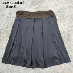 a.v.v standard 2トーン 切り替えプリーツスカート Sサイズ