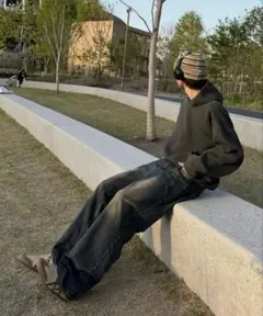 YOLO ウォッシュドレトロデニムパンツ HA0019