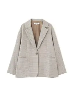 チェックジャケット NATURAL BEAUTY BASIC 美品 Mサイズ