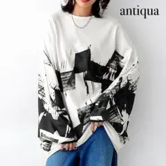 完売品【antiqua】 プリント柄トップス ロンTのサムネイル