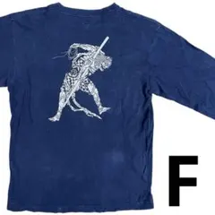 【即日発送】ネイビー 長袖カットソー グラフィックプリント