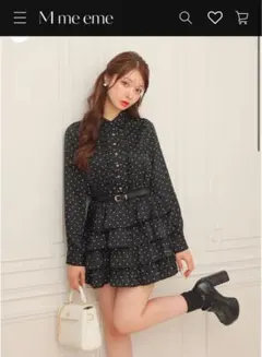 M me eme メゾンツイードミニワンピース カチューシャ付き 最終値下げ‼️