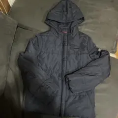 美品　ラブトキシック ダウン　ネイビー フード付き中綿コート