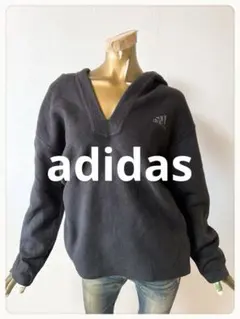 ☘️T21655☘️adidas スキッパー フリース パーカー レディース Lのサムネイル