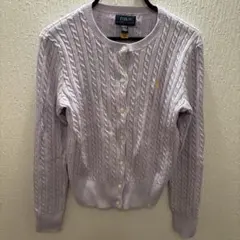 Polo Ralph Lauren 薄紫 カーディガン M(8-10)