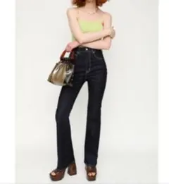 SLYスライデニム24ハイウエストフレアパンツ LycraHWFLAREPT-A