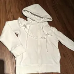 8-9歳長袖パーカー ベルギーで購入 白色BUISSONNIERE 即日発送