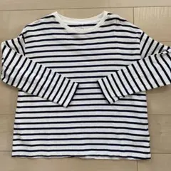 ハートマーケット ストライプ 長袖Tシャツ F