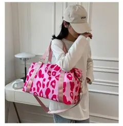 1485 3wayヒョウ柄ボストンバッグ