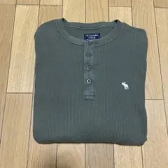 Abercrombie&Fitch アバクロワッフルヘンリーネックロングスリープ