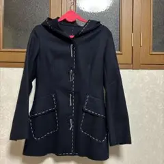 プライド　フード付きネイビーテーラードジャケット