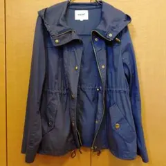 OZOC フード付きネイビーマウンテンパーカー