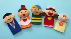 おはなしゆびさん フェルト製 ゆび人形5体セット
