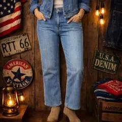 Levi’s リーバイス デニム ブーツカット W25 ストレッチ 美脚