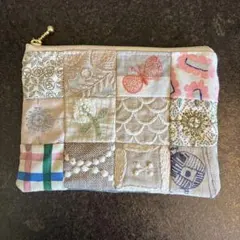 ミナペルホネン パッチワーク✕ランラン ポーチ ハンドメイド