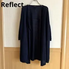 【美品✨】Reflect ネイビー カーディガン 麻100% ゆったり