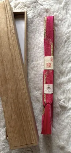 ❣*️様 ピンク系×金糸　帯締め　未使用品　箱付き