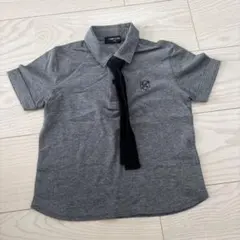 COMME CA ISM グレー ネクタイ付きシャツ 110A 値下げ！