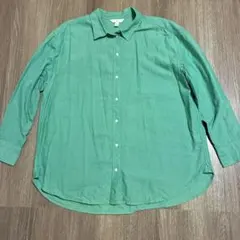 H&M 長袖 シャツ グリーン Lサイズのサムネイル