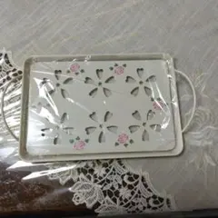 マニー ステンシルローズ ベンチ型小物入れ ミニ家具 ファニチャー