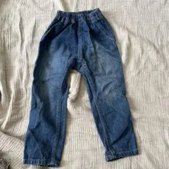 H&M 90cmデニムブルー ゴムウエスト パンツ