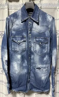 DSQUARED2 ディースクエアード ディースク クラッシュデニムシャツ