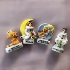 フェーブ 4点セット PH. CHATEL 陶器製　3cm〜4cm