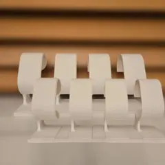【白い】プラスチック製時計スタンド 8個