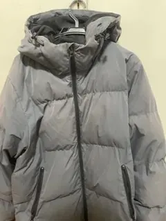 GU フード付きネイビーダウンジャケット