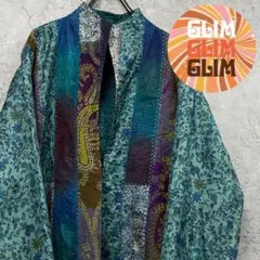 90s US古着◆エスニック 総柄 リバーシブルジャケット メンズM