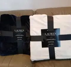 新品未使用 ラルフローレン ロゴ入り毛布ブランケット 168x 229cm