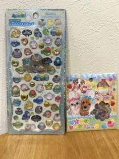 ジュエルプチドロップふわふわとりのなかまたち・おはじきシールアニマルパティスリー